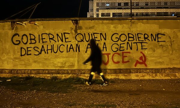 Acción de la Juventud Comunista en Aragón