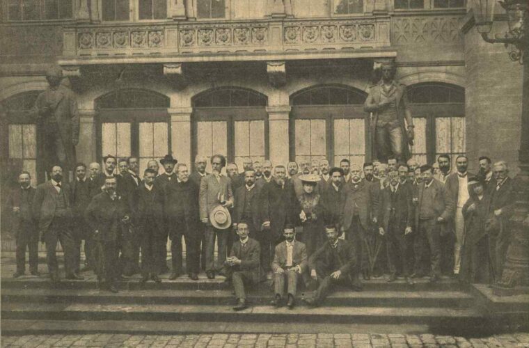 Fotografía del Congreso de Stuttgart de la II Internacional