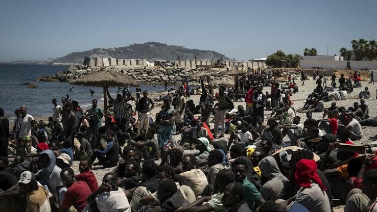 Imagen de la situación en Ceuta tras la crisis migratoria de 2026